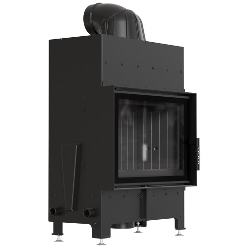 Сталевий камін на дрова Kratki Floki S 8 кВт / Ø 160 мм black thermotec ➡️ інтернет - магазин WARMHOUSE Львів