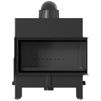 Камінна топка Kratki Floki L права 12 кВт/Ø200мм black thermotec