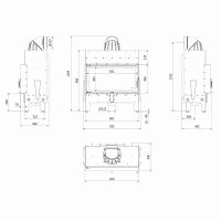 Камінна топка Kratki Floki L 12 кВт/Ø200мм black thermotec