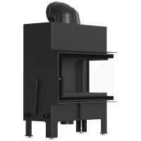 Камінна топка Kratki Floki M права 10 кВт/Ø200мм black thermotec