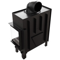 Камінна топка Kratki Floki M права 10 кВт/Ø200мм black thermotec