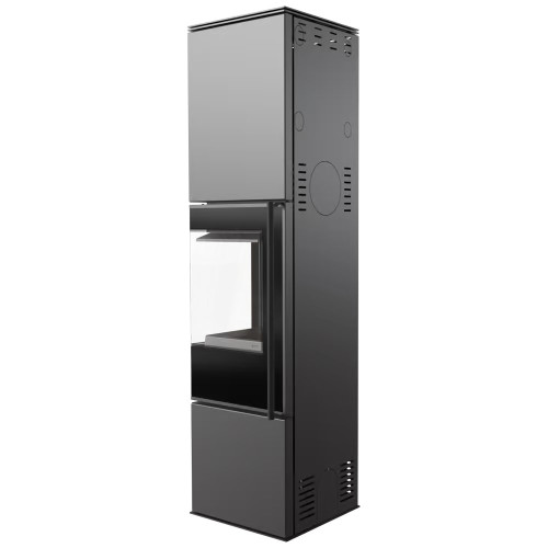 Пічка камін сталева на дровах Kratki Ren/L ліва Ø150мм / 7 кВт black thermotec ➡️ купити в магазині у Львові WARMHOUSE