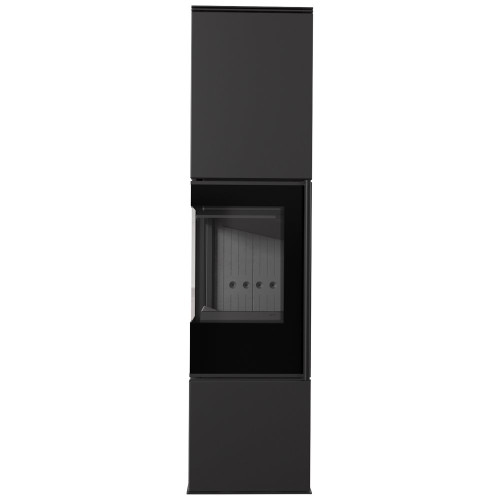 Пічка камін сталева на дровах Kratki Ren/L ліва Ø150мм / 7 кВт black thermotec ➡️ купити в магазині у Львові WARMHOUSE