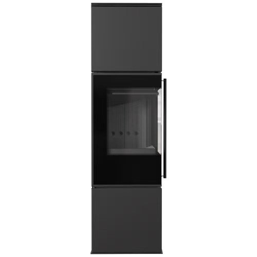 Пічка камін сталева на дровах Kratki Ren/M ліва Ø150мм / 7 кВт black thermotec ➡️ купити в магазині у Львові WARMHOUSE