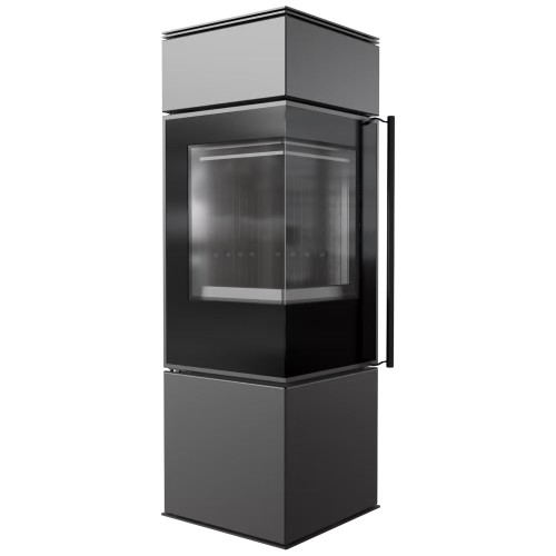 Пічка камін сталева на дровах Kratki Ren/S ліва Ø150мм / 7 кВт black thermotec ➡️ купити в магазині у Львові WARMHOUSE