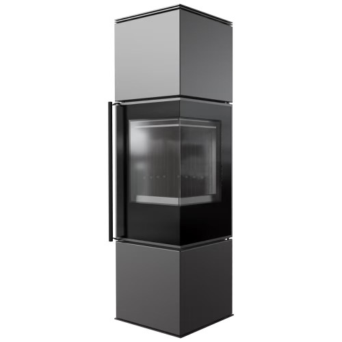 Пічка камін сталева на дровах Kratki Ren/M права Ø150мм / 7 кВт black thermotec ➡️ купити в магазині у Львові WARMHOUSE