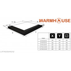 Решетка вентиляционная угловая Luft 560*560*60mm (шлифованная)