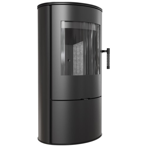 Дров'яна сталева пічка ROLLO 7 кВт / Ø 150мм black thermotec купити у Львові WARMHOUSE
