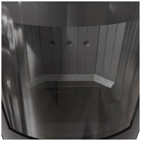Піч камін Kratki Koza Rollo High black thermotec