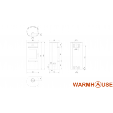 Печь каминная Kratki Falcon 9 w black thermotec