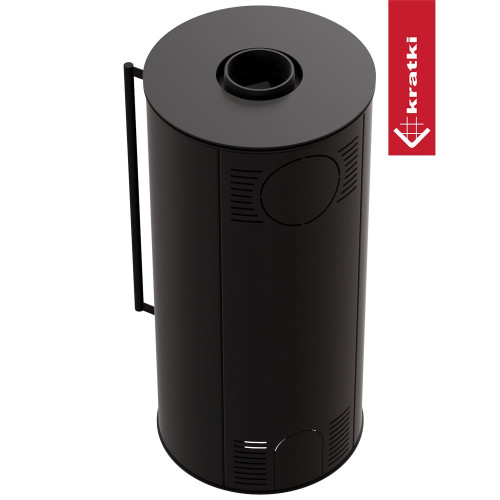 Піч камін на дрова сталева Kratki Koza Skadi Ø150мм / 5,5 кВт black termotec ➡️ купити WARMHOUSE Львів