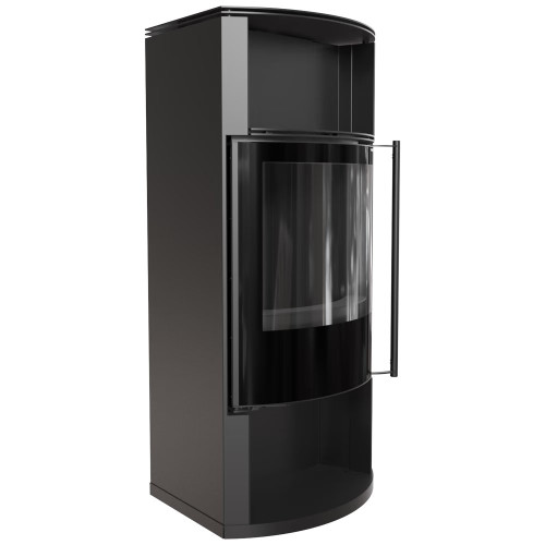 Дров'яна сталева пічка камін Kratki Tofa Ø 150мм / 8 кВт black thermotec ➡️ купити в магазині у Львові WARMHOUSE