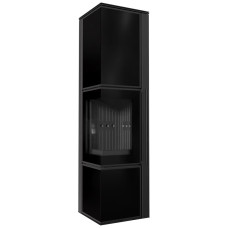 Печь камин Kratki Tora/L 8 кВт / Ø 150мм lacobel черный / black thermotec