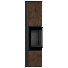 Печь камин Kratki Tora/L 8 кВт / Ø 150мм lacobel OXIDE MORO / black thermotec