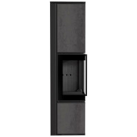 Піч камін Kratki Tora/L 8 kW / Ø 150мм lacobel naturali pietra di savoia antrancite bocciardata / black thermotec