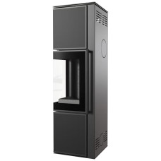 Печь камин Kratki Tora/M 8 KW Nero Assoluto black thermotec