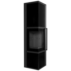 Печь камин Kratki Tora/M 8 KW lacobel черный / black thermotec