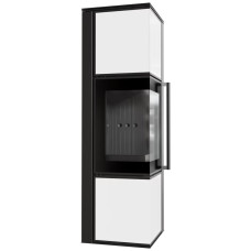 Печь камин Kratki Tora/M 8 KW lacobel белый / black thermotec