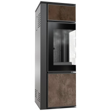 Печь камин Kratki Tora/M 8 KW lacobel OXIDE MORO / black thermotec