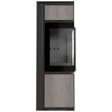 Печь камин Kratki Tora/M 8 KW lacobel naturali pietra di savoia grigia / black thermotec