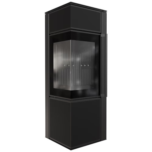 Пічка камінна Kratki Tora/S 8 KW Nero Assoluto сталева black thermotec ➡️ замовити у Львові