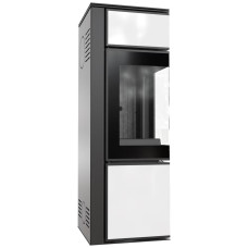 Печь камин Kratki Tora/S 8 KW lacobel white / black thermotec