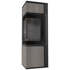 Печь камин Kratki Tora/S 8 KW lacobel naturali pietra di savoia grigia / black thermotec
