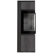 Печь камин Kratki Tora/S 8 KW lacobel naturali pietra di savoia antrancite bocciardata / black thermotec