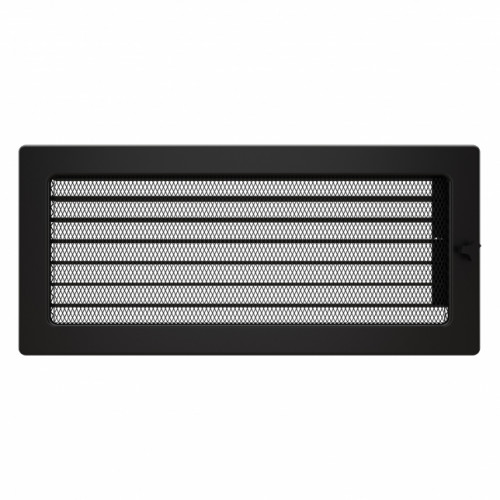 Вентиляційна решітка для каміна Saven 17*37 см чорна з жалюзі