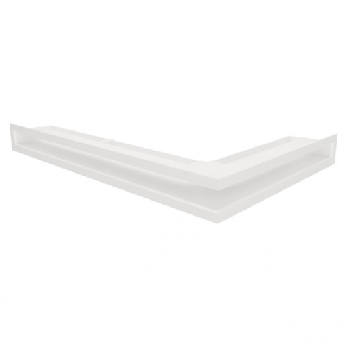 Вентиляційна решітка для каміна кутова ліва SAVEN Loft Angle 60*400*600 mm біла
