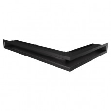 Вентиляційна решітка для каміна кутова ліва SAVEN Loft Angle 60*400*600 mm чорна