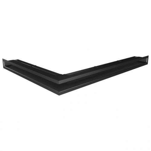 Вентиляційна решітка для каміна кутова права SAVEN Loft Angle 60*800*600 mm чорна