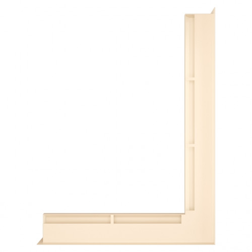 Вентиляційна решітка для каміна кутова права SAVEN Loft Angle 60*800*600 mm кремова Вентиляційна решітка для каміна кутова права SAVEN Loft Angle 60*800*600 mm кремова