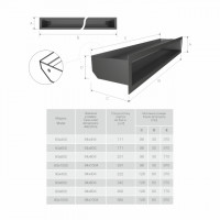 Вентиляційна решітка для каміна SAVEN Loft 60*600 mm кремова