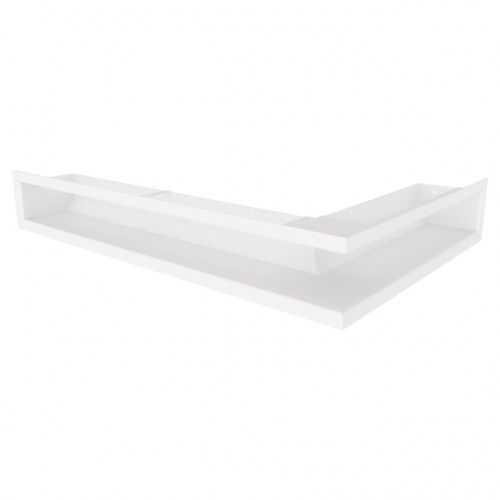 Вентиляційна решітка для каміна кутова ліва SAVEN Loft Angle 90*400*600 mm біла