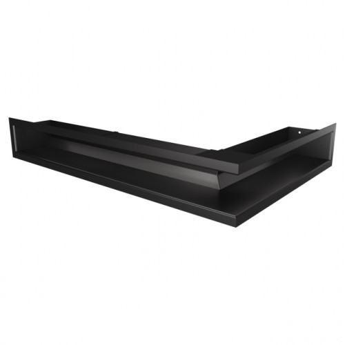 Вентиляційна решітка для каміна кутова ліва SAVEN Loft Angle 90*400*600 mm чорна