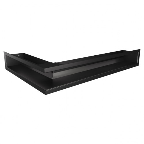Вентиляційна решітка для каміна кутова права SAVEN Loft Angle 90*600*400 mm чорна