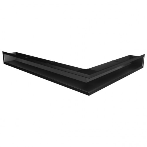 Вентиляційна решітка для каміна кутова ліва SAVEN Loft Angle 90*600*800 mm чорна
