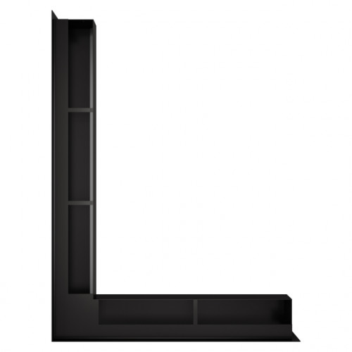 Вентиляційна решітка для каміна кутова ліва SAVEN Loft Angle 90*600*800 mm чорна Вентиляційна решітка для каміна кутова ліва SAVEN Loft Angle 90*600*800 mm чорна