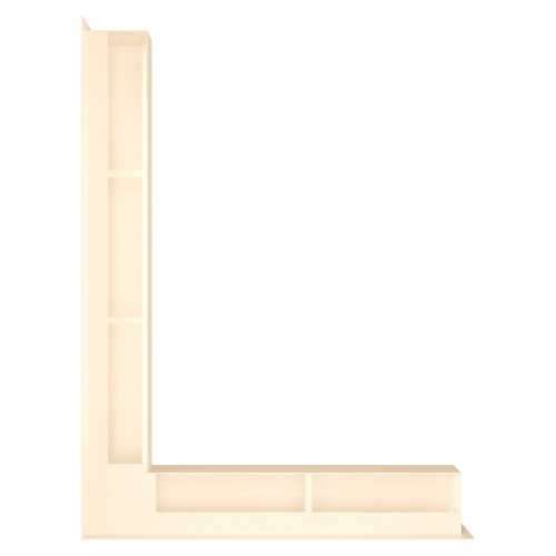 Вентиляційна решітка для каміна кутова ліва SAVEN Loft Angle 90*600*800 mm кремова