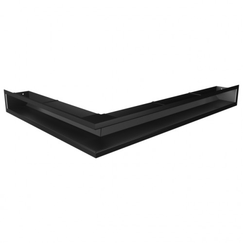 Вентиляційна решітка для каміна кутова права SAVEN Loft Angle 90*800*600 mm чорна
