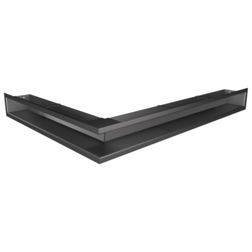 Вентиляційна решітка для каміна кутова права SAVEN Loft Angle 90*800*600 mm графітова