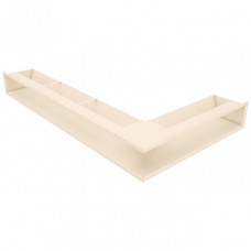 Вентиляційна решітка для каміна кутова ліва SAVEN Loft Angle 95*450*800 кремова