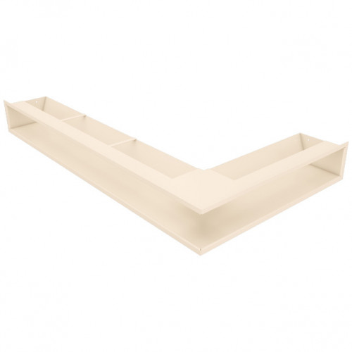 Камінна кутова решітка сучасного вигляду кремова SAVEN Loft Angle 95*450*800