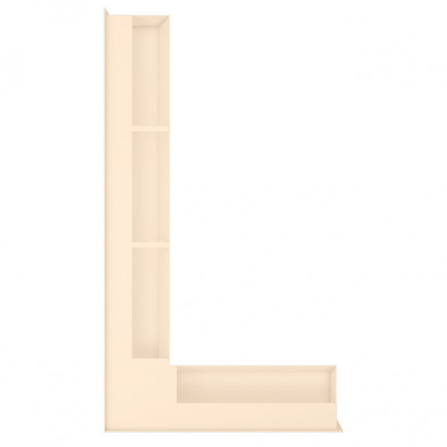 Камінна кутова решітка сучасного вигляду кремова SAVEN Loft Angle 95*450*800 Камінна кутова решітка сучасного вигляду кремова SAVEN Loft Angle 95*450*800
