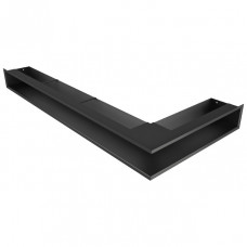 Вентиляційна решітка для каміна кутова ліва SAVEN Loft Angle 95*450*950 чорна