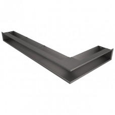 Вентиляційна решітка для каміна кутова ліва SAVEN Loft Angle 95*450*950 графітова