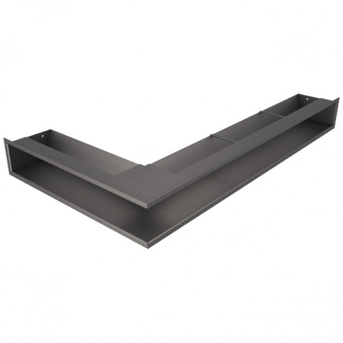 Кутова решітка для фасада камінної топки металева сучасної форми SAVEN Loft Angle 95*800*450 
