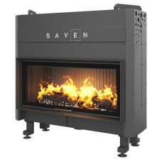 Сталева камінна топка SAVEN Balance Up 110x50 Black (15,0 kW) ECO