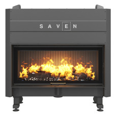 Сталева камінна топка SAVEN Balance Up 110x50 Black (15,0 kW) ECO